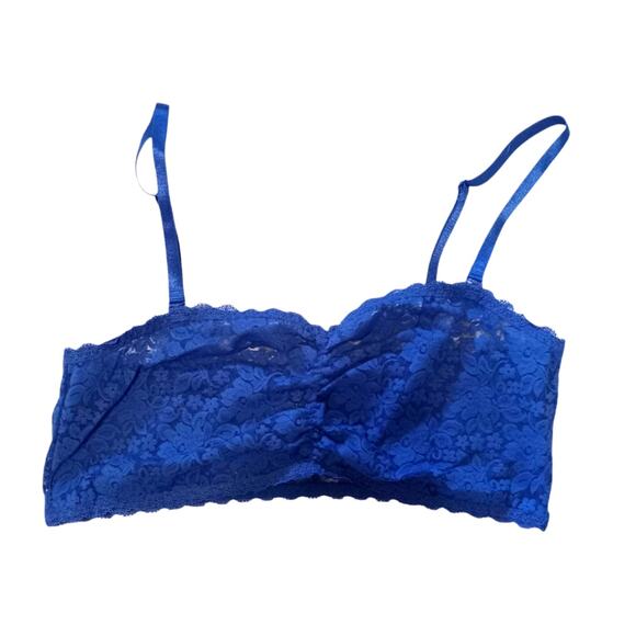 Torrid Unlined Lace Bandeau Navy Blue Lace Bralette Size 2X - Picture 1 of 4